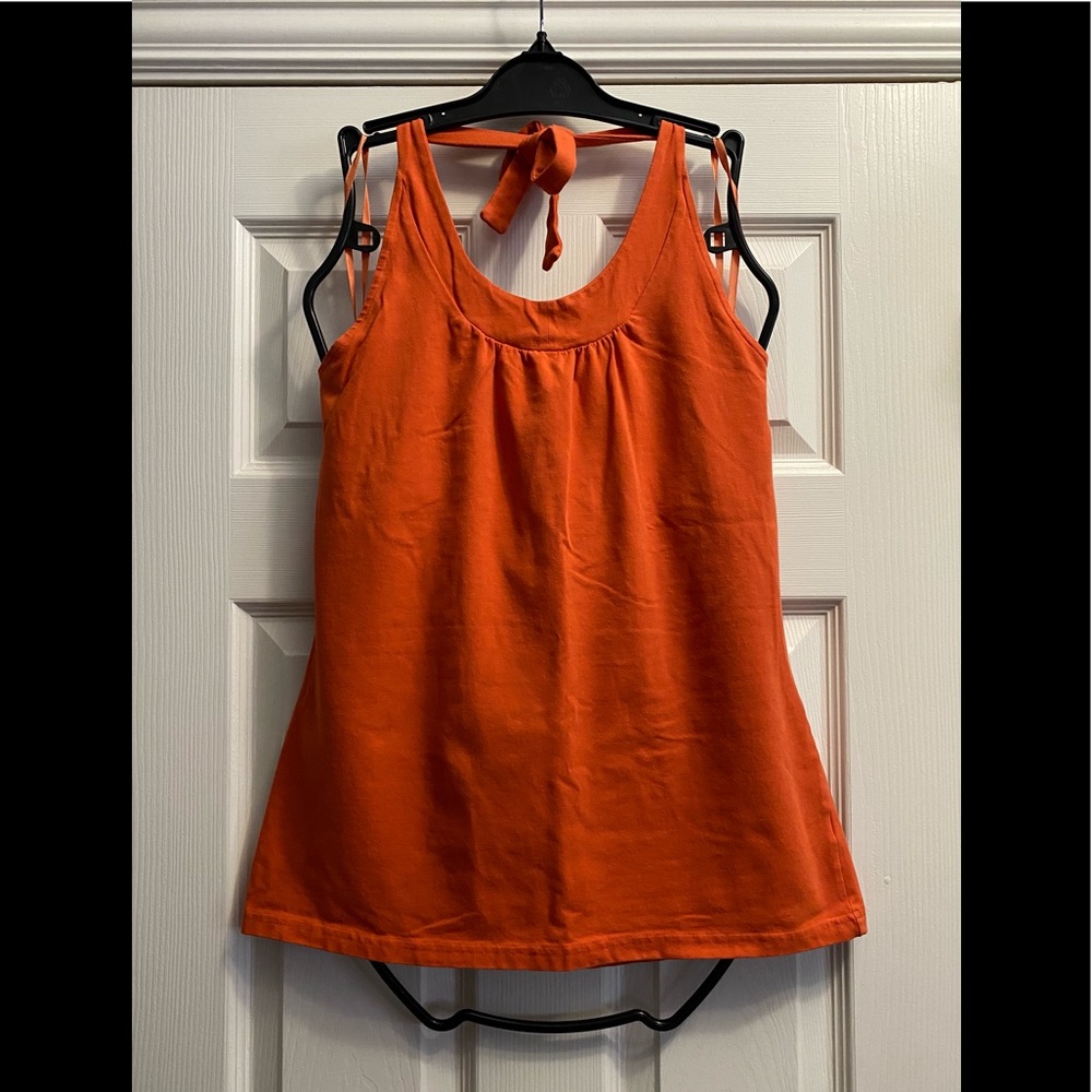 Vintage Bamboo Traders Halter Top Orange Sz XL